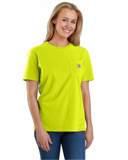 Carhartt Yellow Loose Fit Heavyweight Short-sleeve Pocket T-shirt