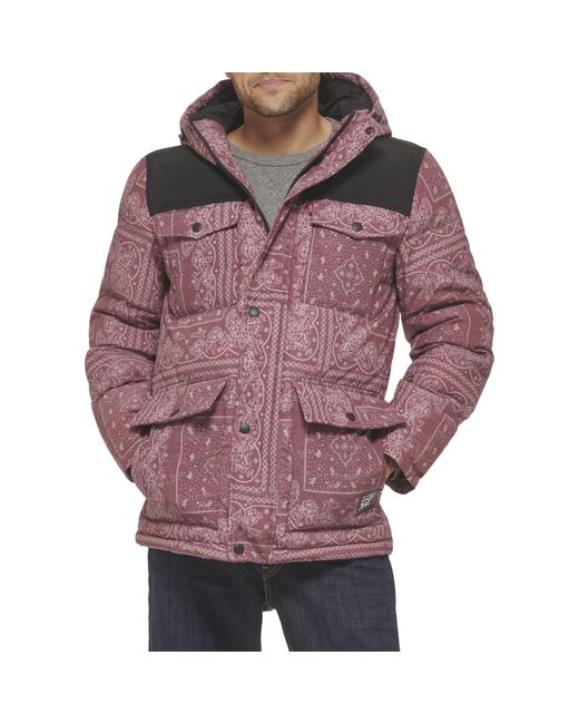 Levi's Purple Arctic Cloth Quilted Performance Parka for men