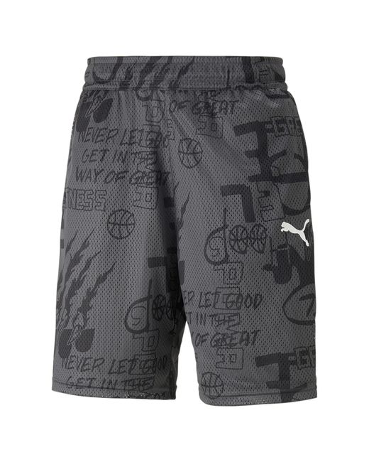 PUMA Gray Practice All Over Print 9" Shorts for men