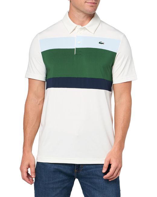 Lacoste Green Regular Fit Colorblock Polo for men