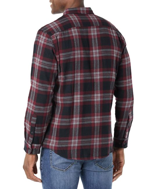 Amazon Essentials Blue Slim-fit Long-sleeve Two-pocket Flannel Shirt for men