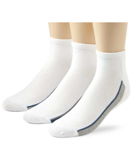Tommy Hilfiger White 3 Pack Fashion Sport Ped Socks for men