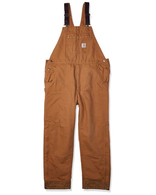 Carhartt Mens Loose Fit Washed Duck Insulated Bib Overall Work Utility &  Safety Overalls & Coveralls rayvoltbike.com