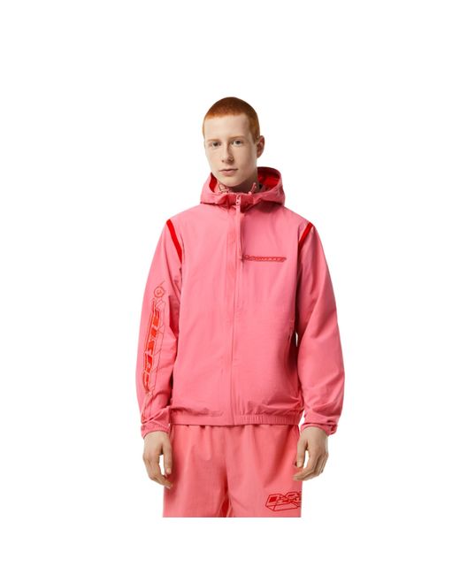 Lacoste Pink 's Recycled Polyamide Short Track Jacket for men