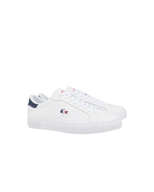 Lacoste Men's White Powercourt Sneaker