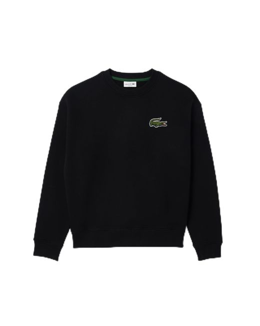 Lacoste Black Long Sleeve Graphic Patch On Left Chest Sweatshirt for men