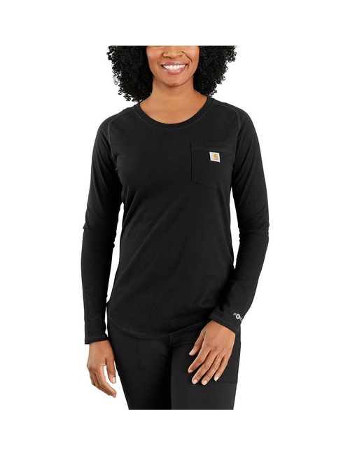 Carhartt Black Force Relaxed Fit Midweight Long-sleeve Pocket T-shirt
