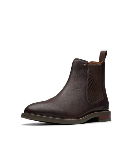 Clarks Brown Jaxen Easy Chelsea Boot for men