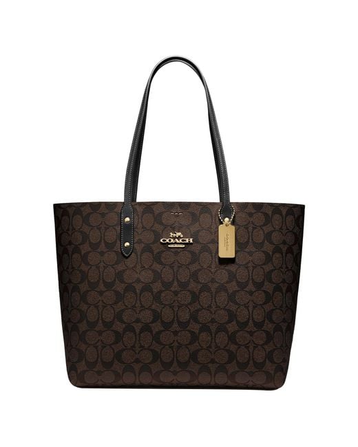 COACH Town Tote in Black Lyst