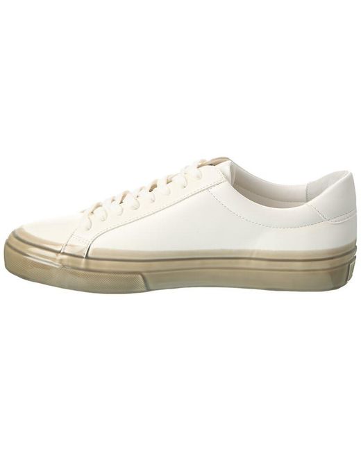 Vince White S Fulton Dipped Lace Up Sneaker Ivory Smoke Leather 7.5 M for men