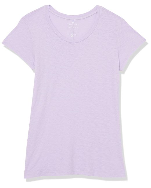 Velvet By Graham & Spencer Purple Odelia Cotton Slub Shirt