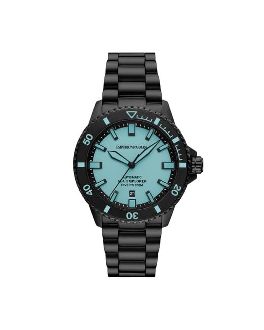Emporio Armani Sea Explorer Divers Blue Dial Blue Silicone Strap Watch for Men - AR11685 main image 1