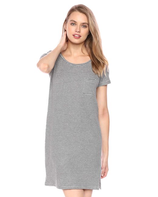 Splendid Gray Short Sleeve T-shirt Dress