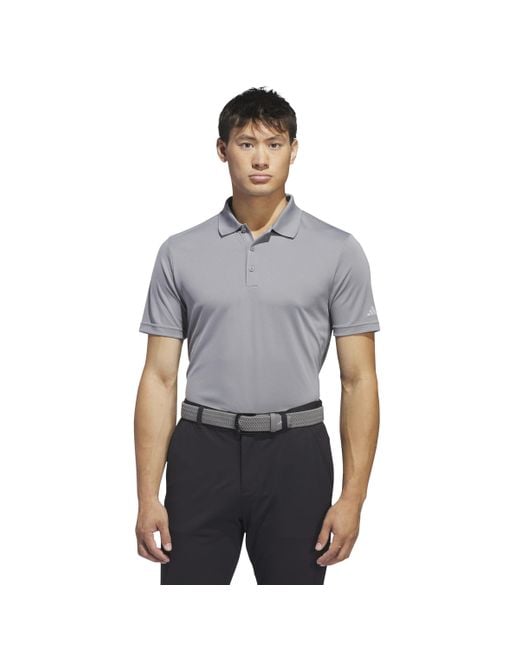 Adidas Gray Two Color Stripe Polo Shirt for men