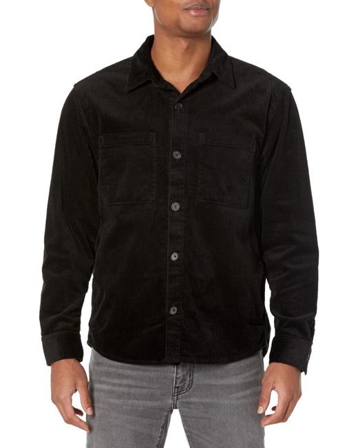 AG Jeans Black Elias Oversized Shirt Jacket for men