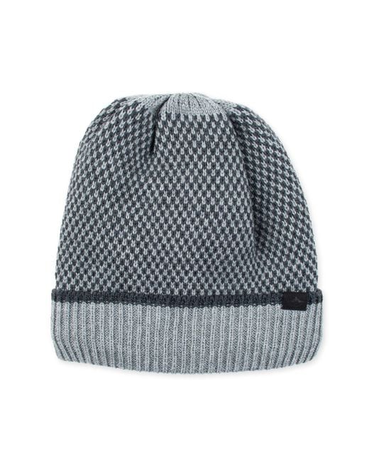 Dockers Gray Intarsia Knit Beanie Hat for men
