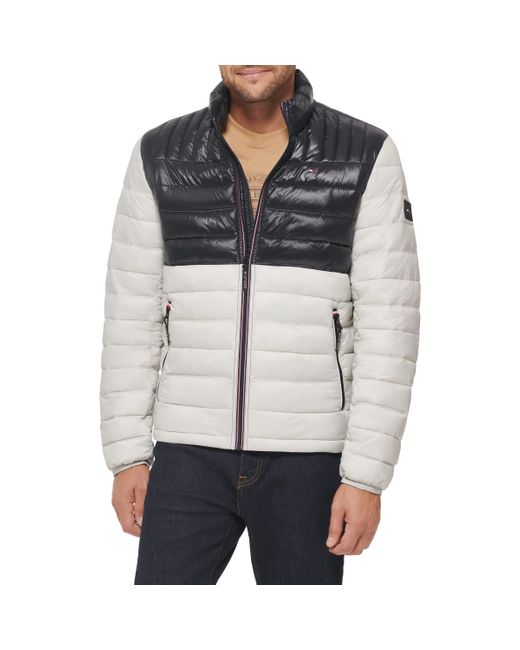 Tommy Hilfiger Gray Ultra Loft Lightweight Packable Puffer Jacket for men