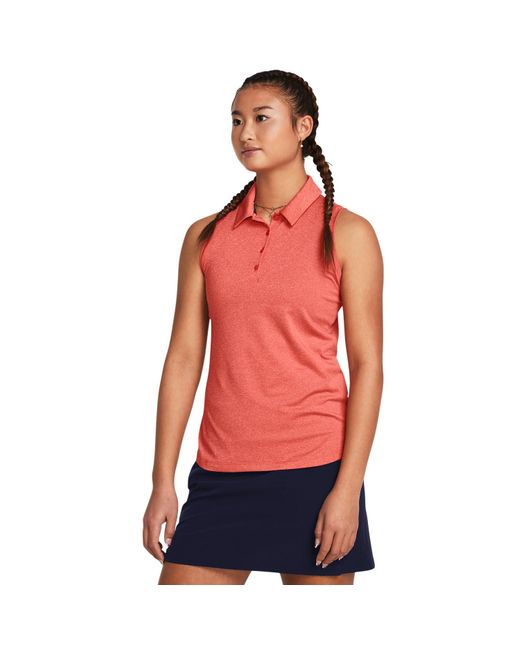 Under Armour Red Playoff Sleeveless Polo,