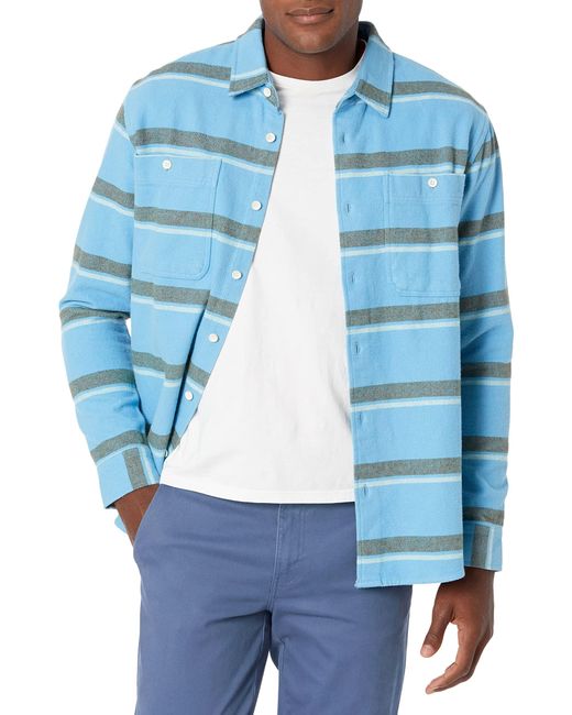 Quiksilver Blue S Flannel Woven Shirt for men