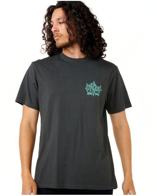 Rip Curl Gray Relaxed Fit Logo Crew T-shirt for men