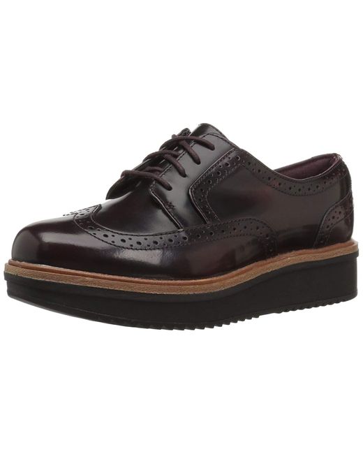 Clarks Teadale Maira Oxford in Black | Lyst