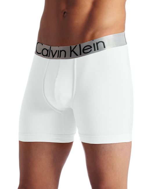 Calvin Klein Boxershorts der Marke aus Mikrofaser Gr. XL in White für Herren