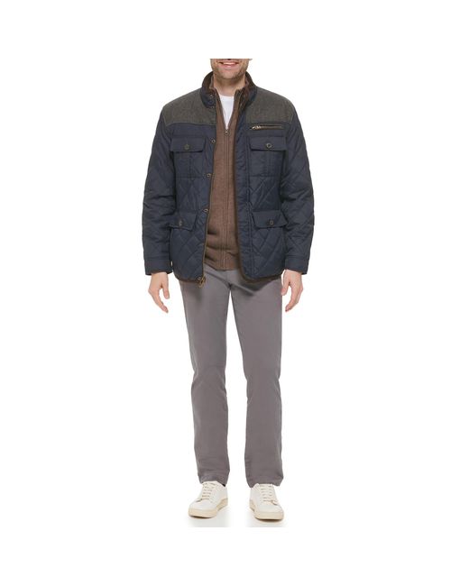 Cole Haan Diamond Quilted Jacket in Black for Men Lyst