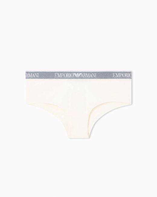 Emporio Armani White Iconic Logo Band Cheeky Brief