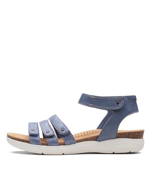 Clarks Black April Dove Flat Sandal