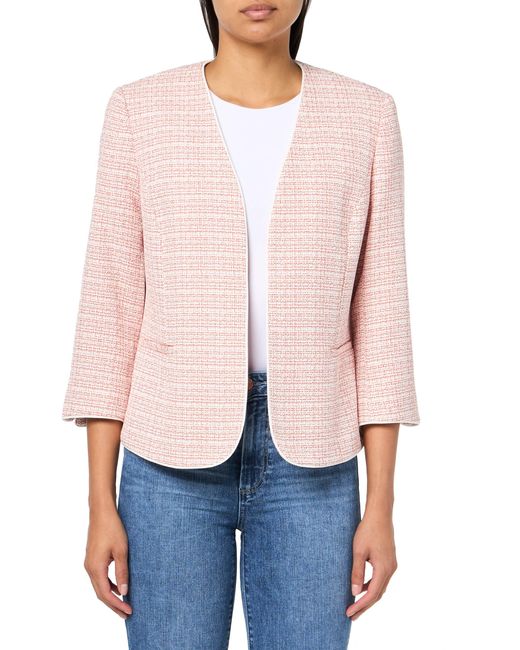 Kasper Multicolor Open Front 3q Sleeve Jacket