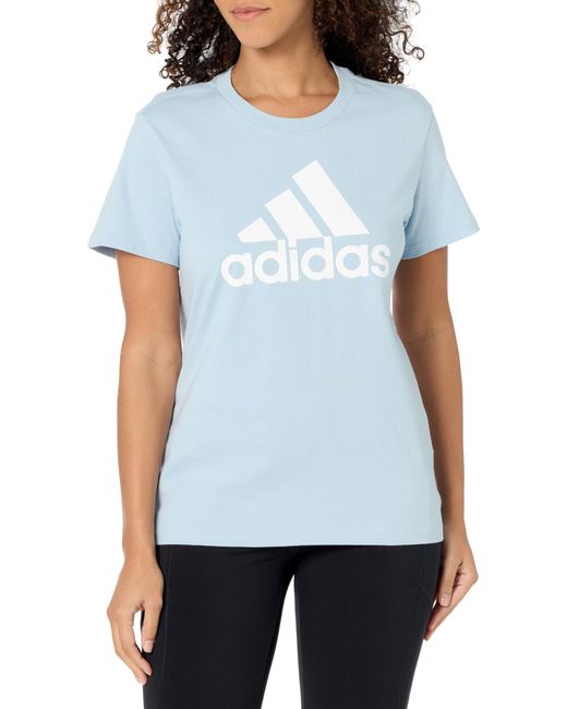 Adidas Blue Essentials Logo T-shirt