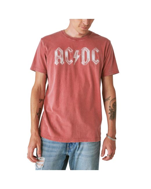 Lucky Brand Acdc Bolt Tee in Red for Men | Lyst