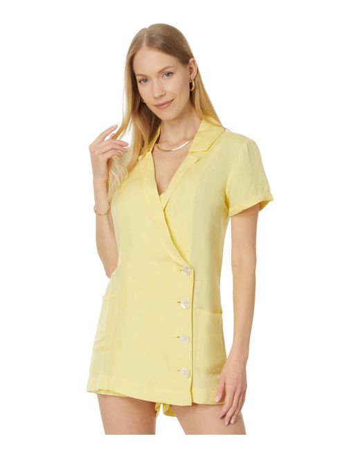 Show Me Your Mumu Yellow Bicoastal Blazer Romper