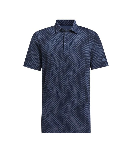 Adidas Blue Ultimate365 Allover Print Polo Shirt for men