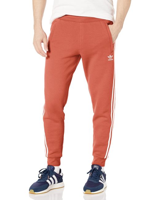 adidas Originals Fleece Adicolor Classics 3-stripes Pants in Red for ...