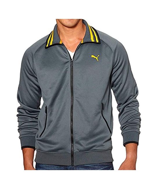 Download PUMA Front-zip Track Jacket With Striped Collar in Red for ...