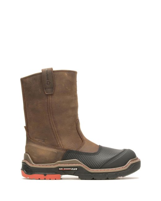 Wolverine Men’s Raider DuraShocks 10” Wellington Work Boot – Composite Toe, Slip Resistant