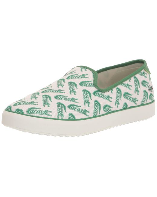 Lacoste Green Canvas Resort Slip On Sneaker