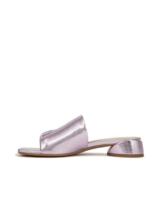 Franco Sarto White S Loran Slide Sandal Light Pink Metallic 10m