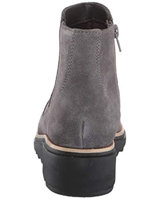 clarks gray ankle boots