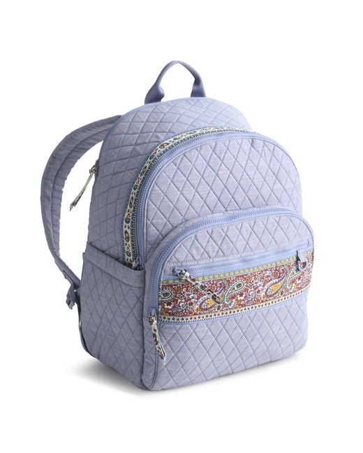 Vera Bradley Blue Premium Cotton Bancroft Backpack