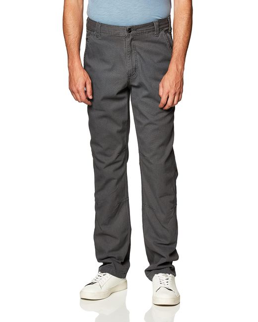 Carhartt Gray Mens Rugged Flex Straight Fit Canvas 5-pocket Tapered Work Pants for men