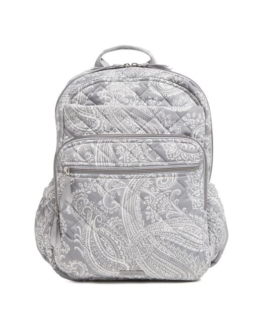 Vera Bradley , Performance Twill Xl Campus Backpack, Cloud Gray Paisley, One Size