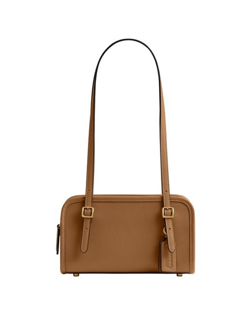 COACH Brown The Originals Glovetanned Leather Swing Zip 20