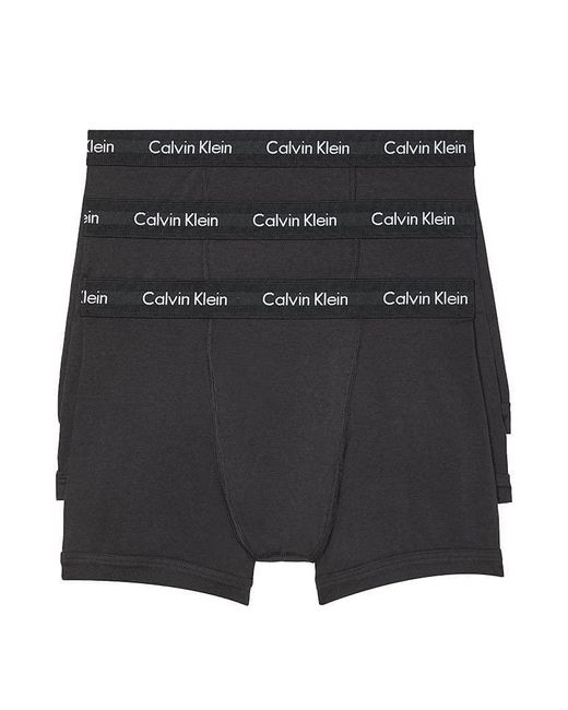 Calvin Klein Black Cotton Stretch 3-pack Boxer Brief for men