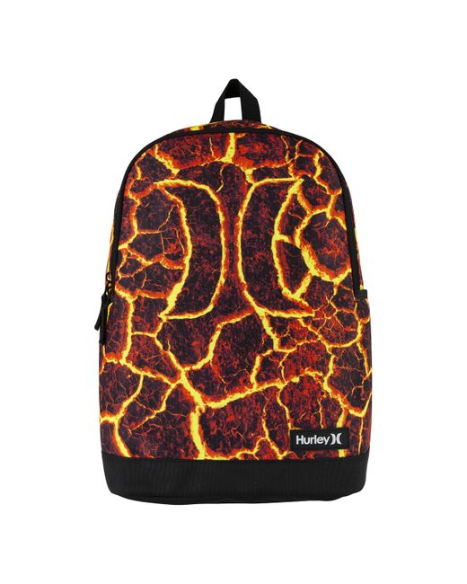 Hurley Orange Graphic Backpack for men