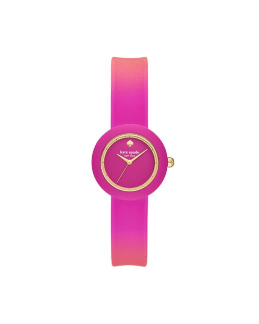 Kate Spade Mini Park Row Pink Silicone Band Watch