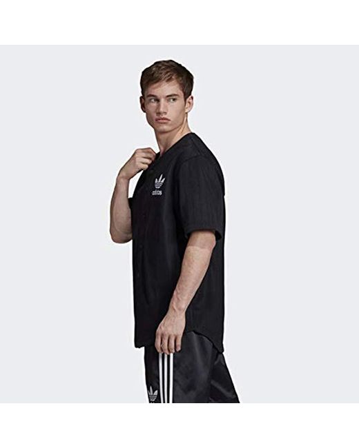 adidas Originals Baseball Jersey in Black for Men Lyst