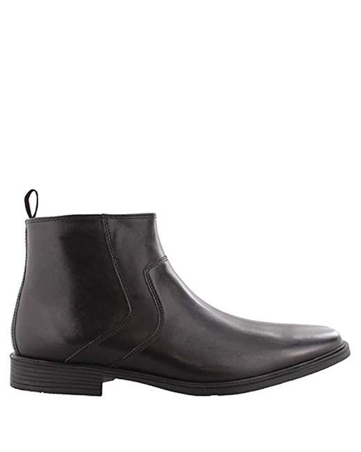 Clarks Leather Tilden Zip Ii Waterproof Boot Ankle in Black for Men - Lyst