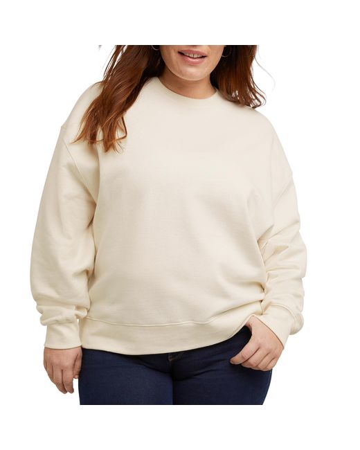 Hanes Natural Originals Plus Size Crewneck Sweatshirt